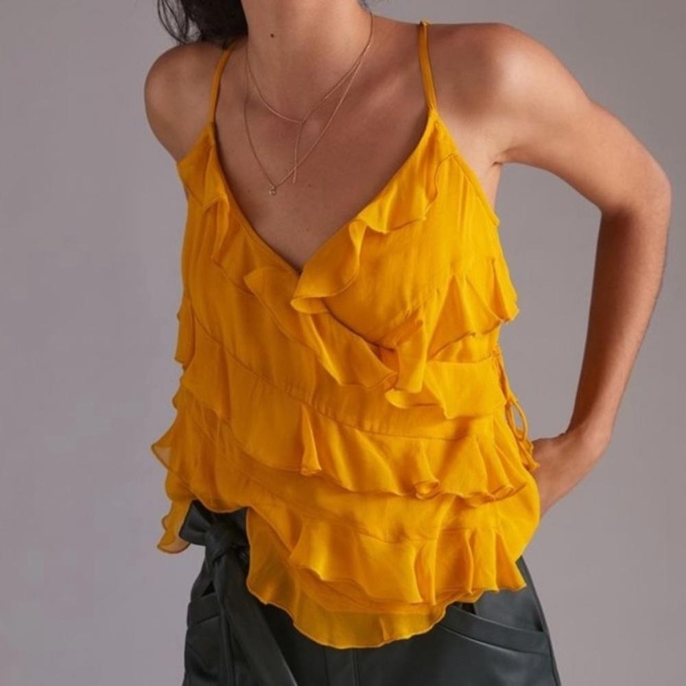 Anthropologie Ruffled V-Neck Women's Cami